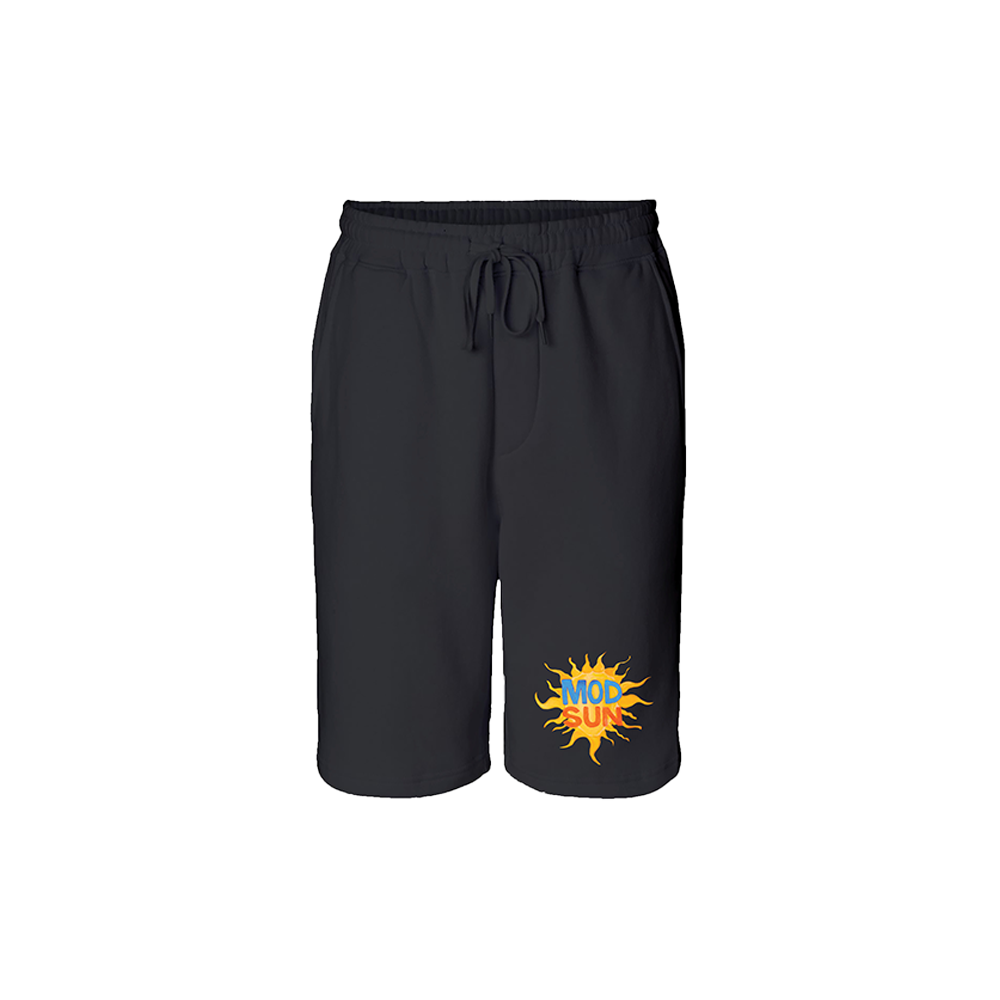 Black jogger shorts with Mod Sun logo on the front.